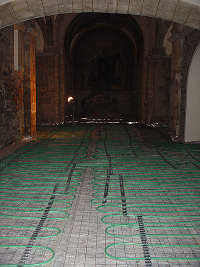 Suelo radiante para Iglesia Suelo radiante para Iglesia